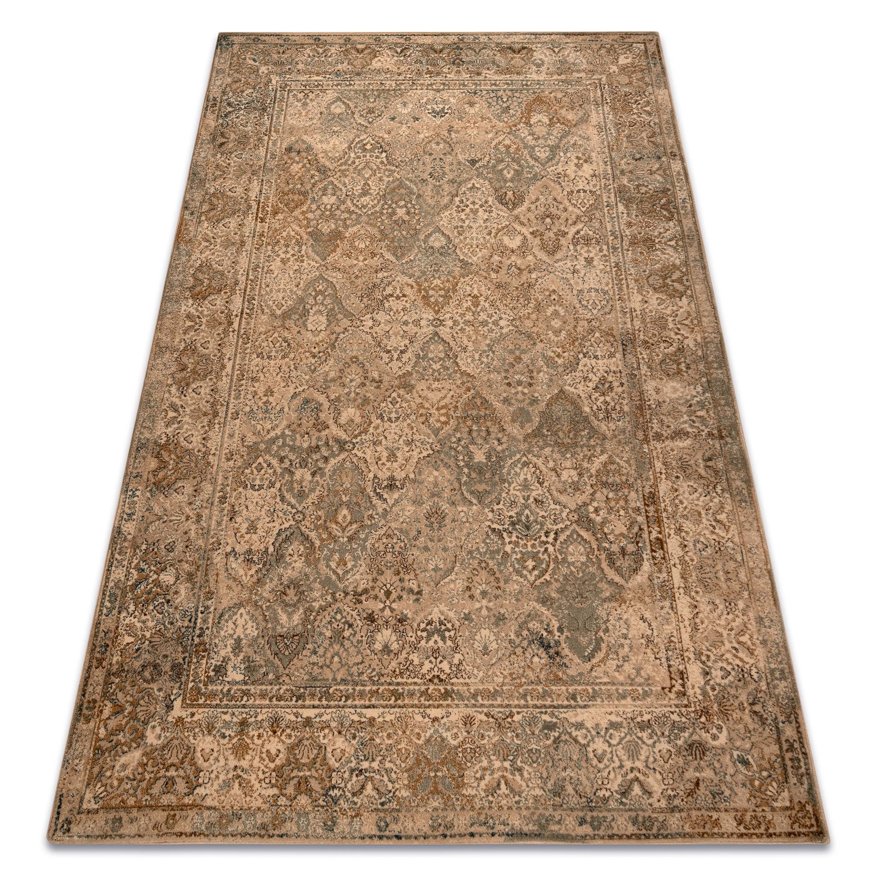 rugsx Wollteppich Omega für Wohnzimmer Schlafzimmer Beige 200x300 cm