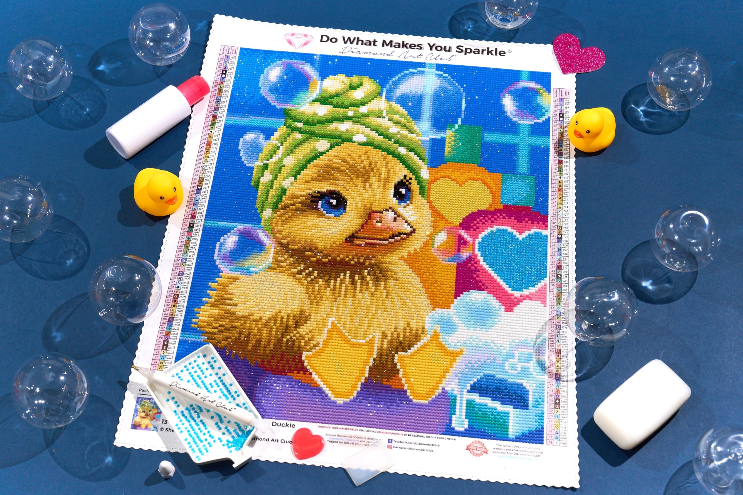 Amazon.com: DIAMOND ART CLUB Scrub a Dub Duckie Diamond Painting