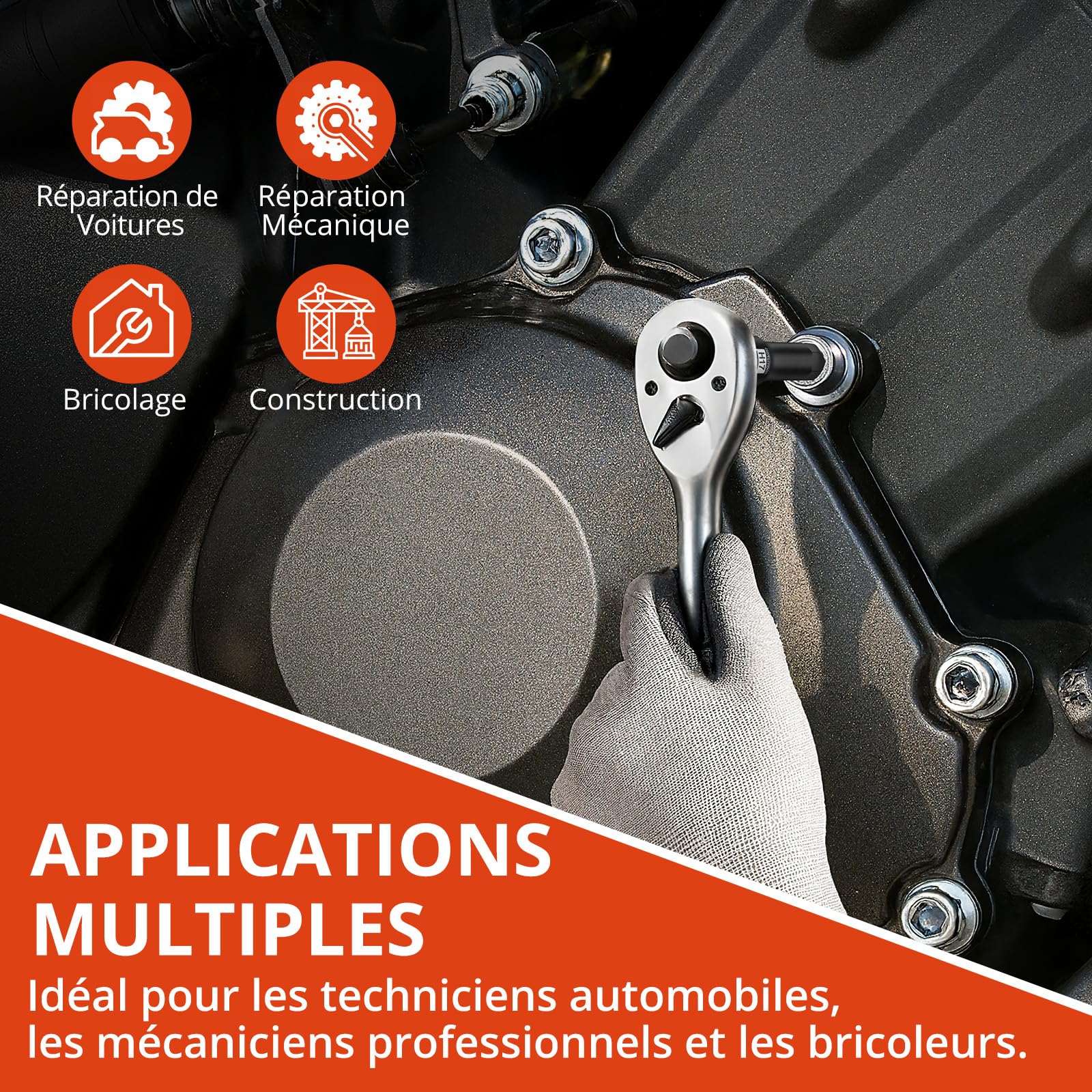GETLITOOL Lot de 20 douilles Allen à impact 1/2" en acier S2 avec taille marquée et étui de rangement pour réparation automobile, entretien mécanique, 5 mm-19 mm et T20-T80