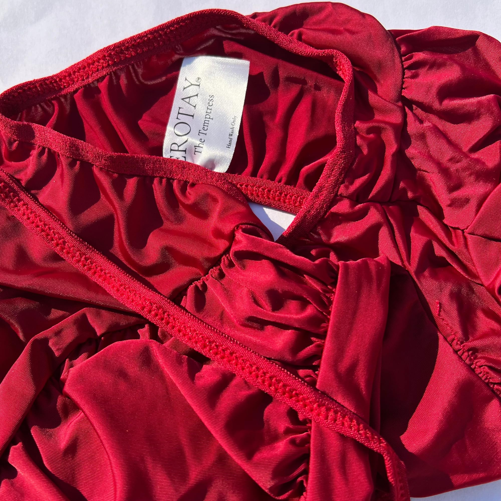 Erotay The Temptress Lingerie One Piece Sexy Bodysuit Exotic Set w/Thong Women’s Teddy Lounge Outfit Petite Woman's Lingerie: Wine Red🍷 Small