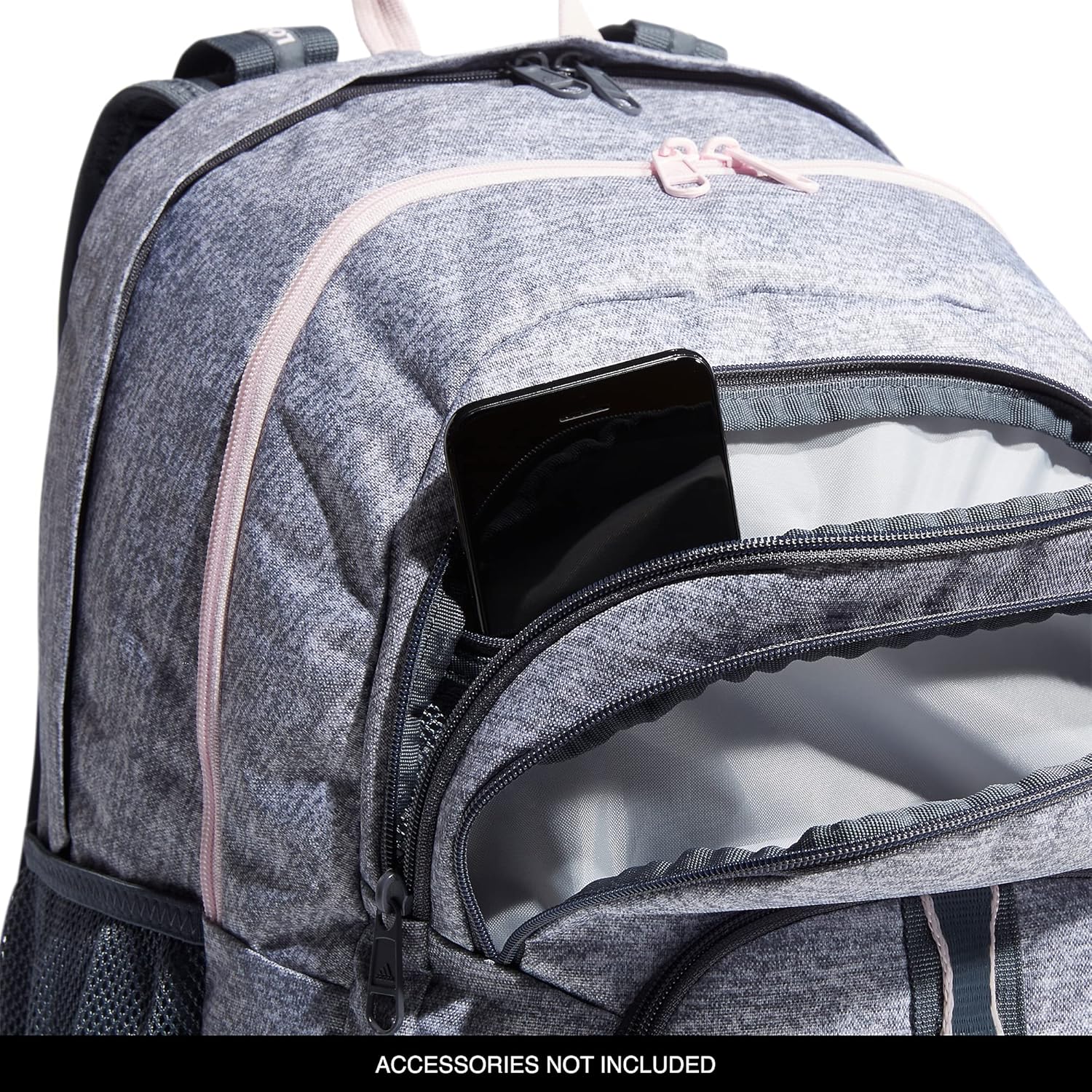 adidas Unisex-Adult Prime 6 Backpack, Jersey Grey/Onix Grey/Clear Pink, One Size : Clothing, Shoes & Jewelry