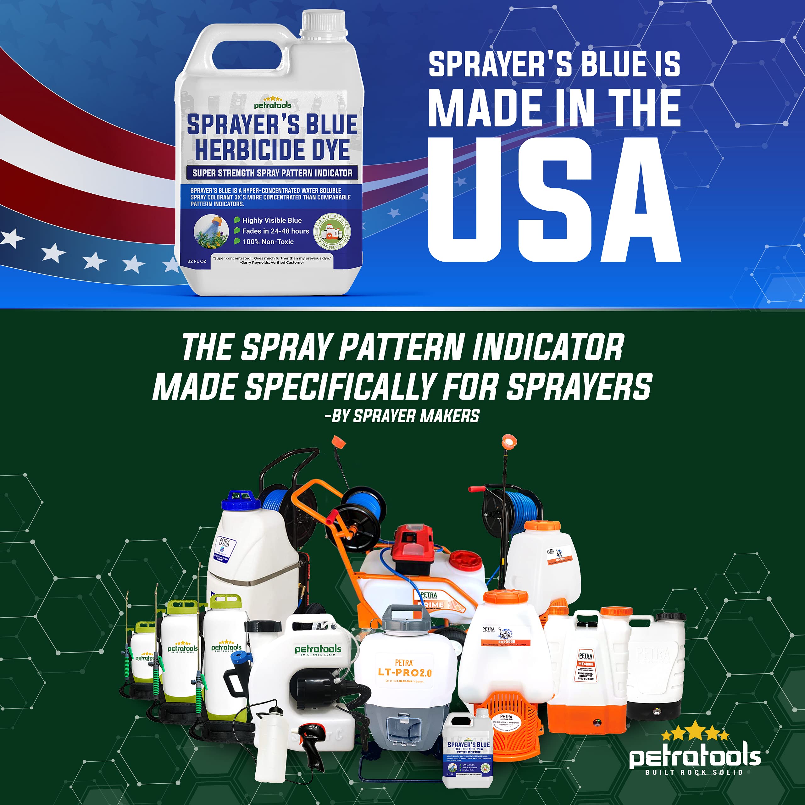 Buy PetraTools Blue Herbicide Lawn Dye Super Strength Concentrate 3X