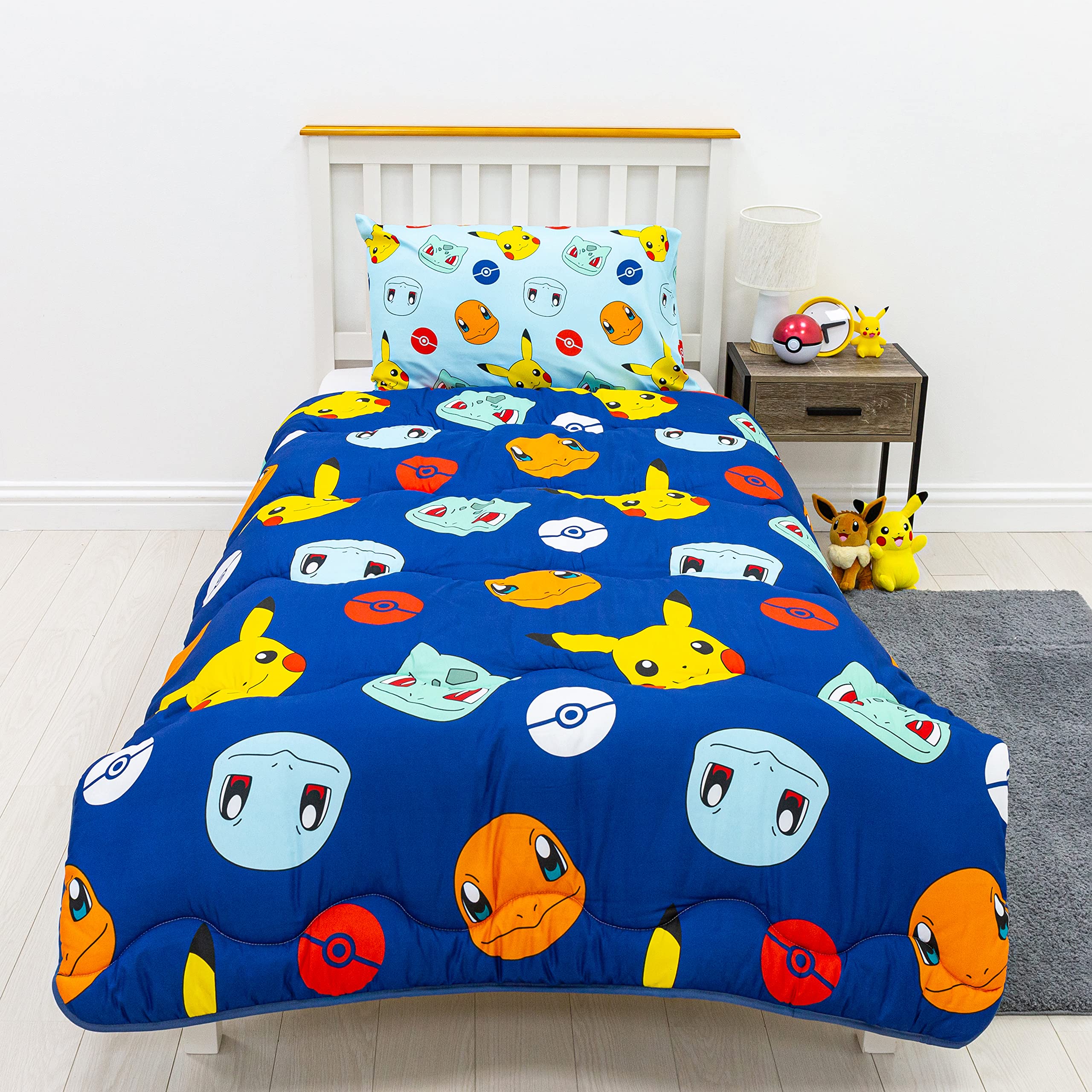 Rest Easy Bettdecke für Einzelbett, ohne Bezug, waschbar, ideal für Reisen und Übernachtungen, 10,5 Tog, Pokemon