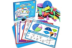 D-FantiX Magnetic Fraction Tiles and Circles Activity Set: Montessori Homeschool Math Magic