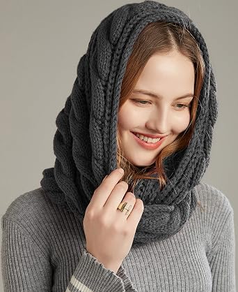 NEOSAN Womens Thick Ribbed Knit Winter Infinity Circle Loop Scarf