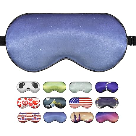 Deep Sleep Blue Silk Eye Mask