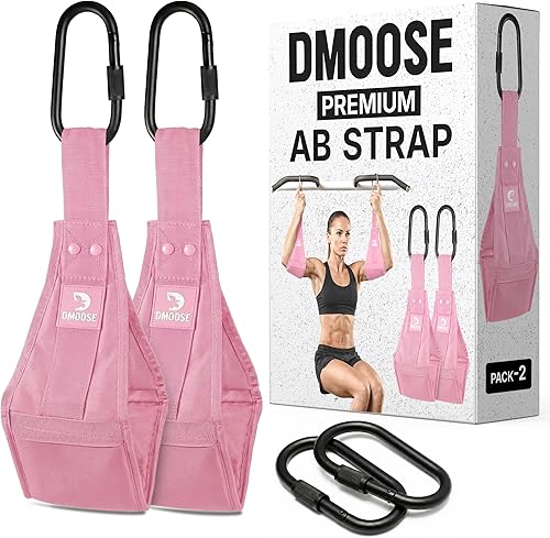 Miniatura 14 de DMoose Fitness Correas colgantes para abdominales para barra de dominadas y entrenamiento de fuerza central, correas de ejercicio acolchadas suaves