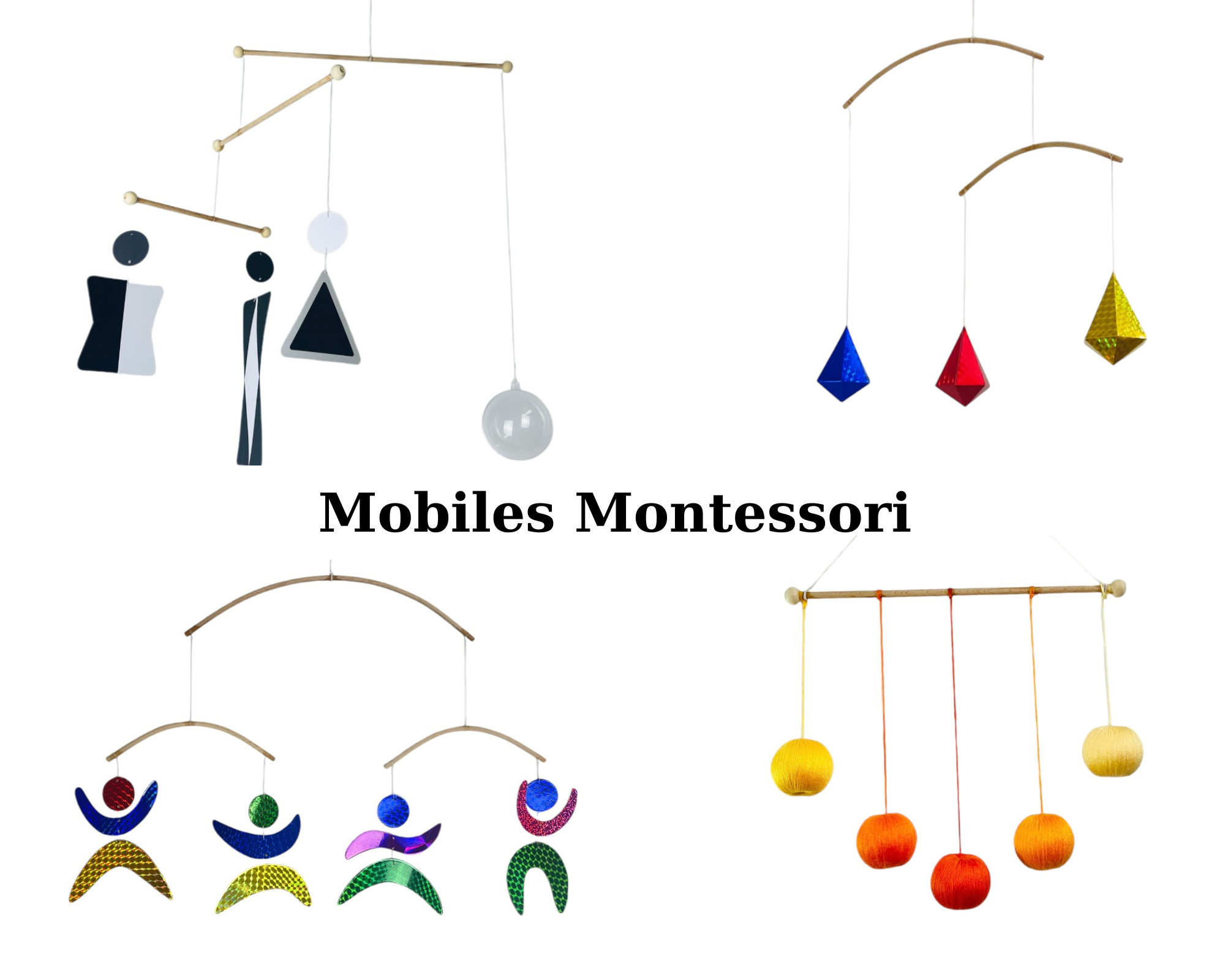 モビール mementokyo Dancing DNA Mobile 16-3085-1-FunDNA-wood_deco1_SQ
