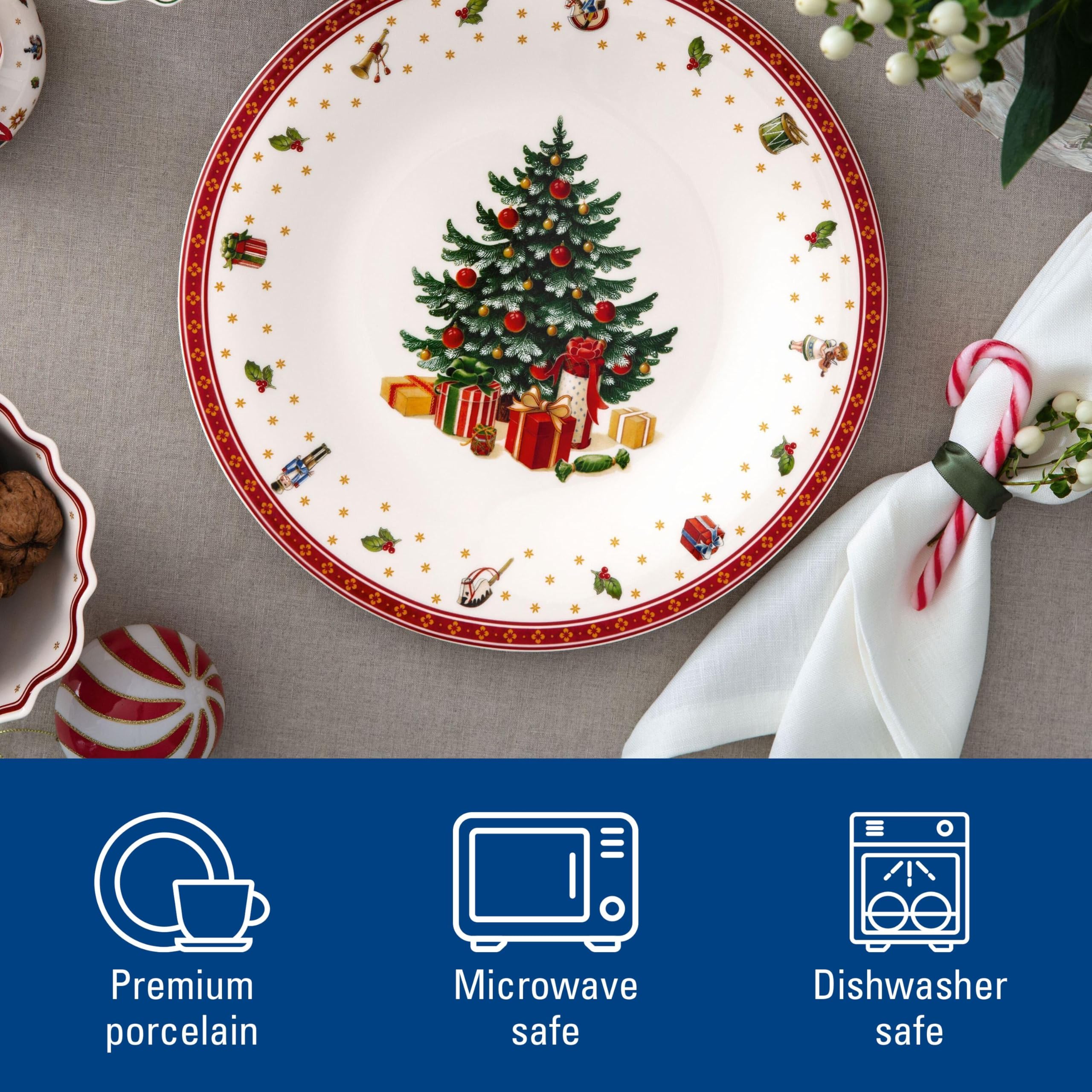 Villeroy & Boch – Toy's Delight Specials podtalerz, duży talerz z motywem bożonarodzeniowym, duży porcelanowy talerz do serwowania, można myć w zmywarce, można używać w kuchence mikrofalowej
