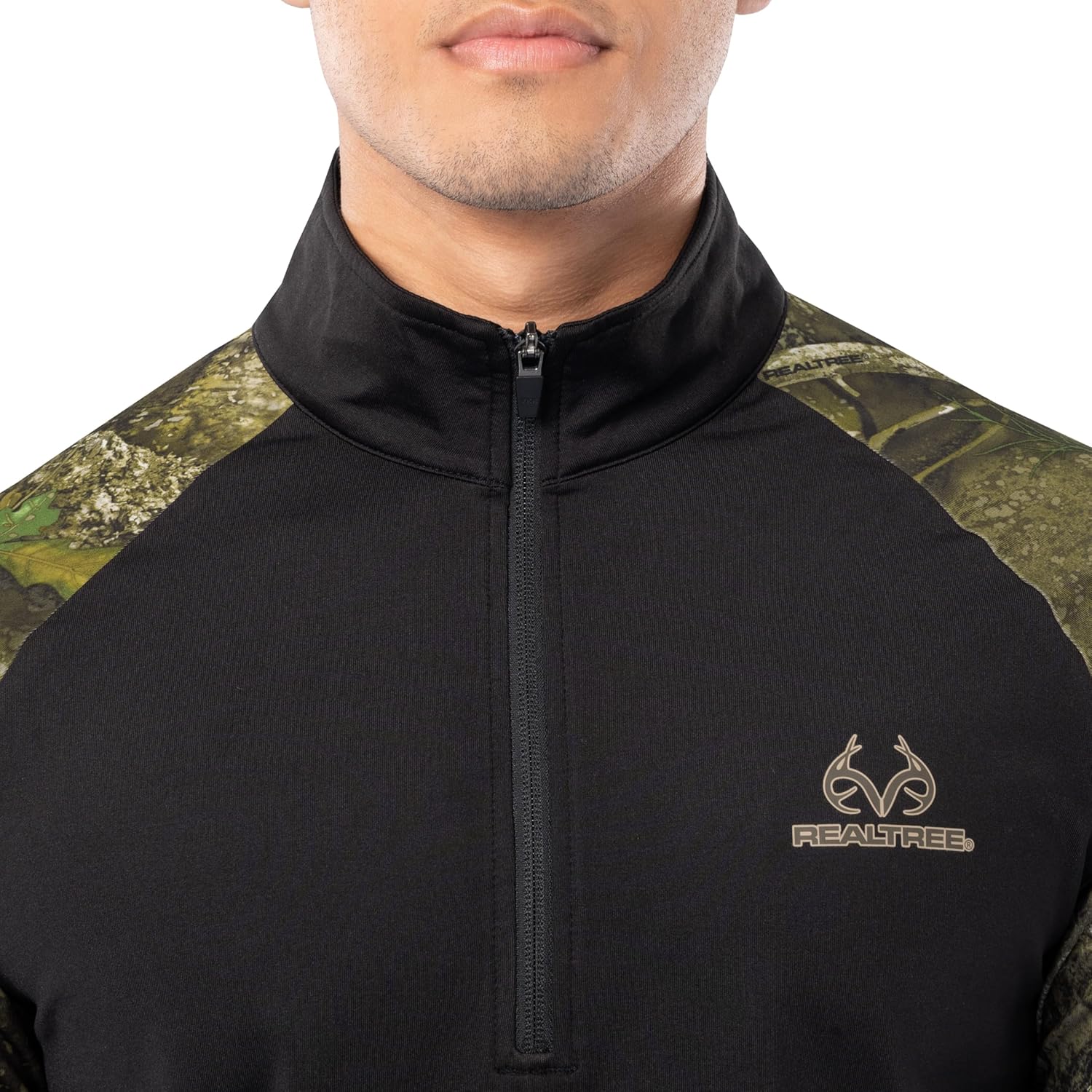 Realtree mens 1/4 Zip Performance Pullover With Mock Neck - Image 3