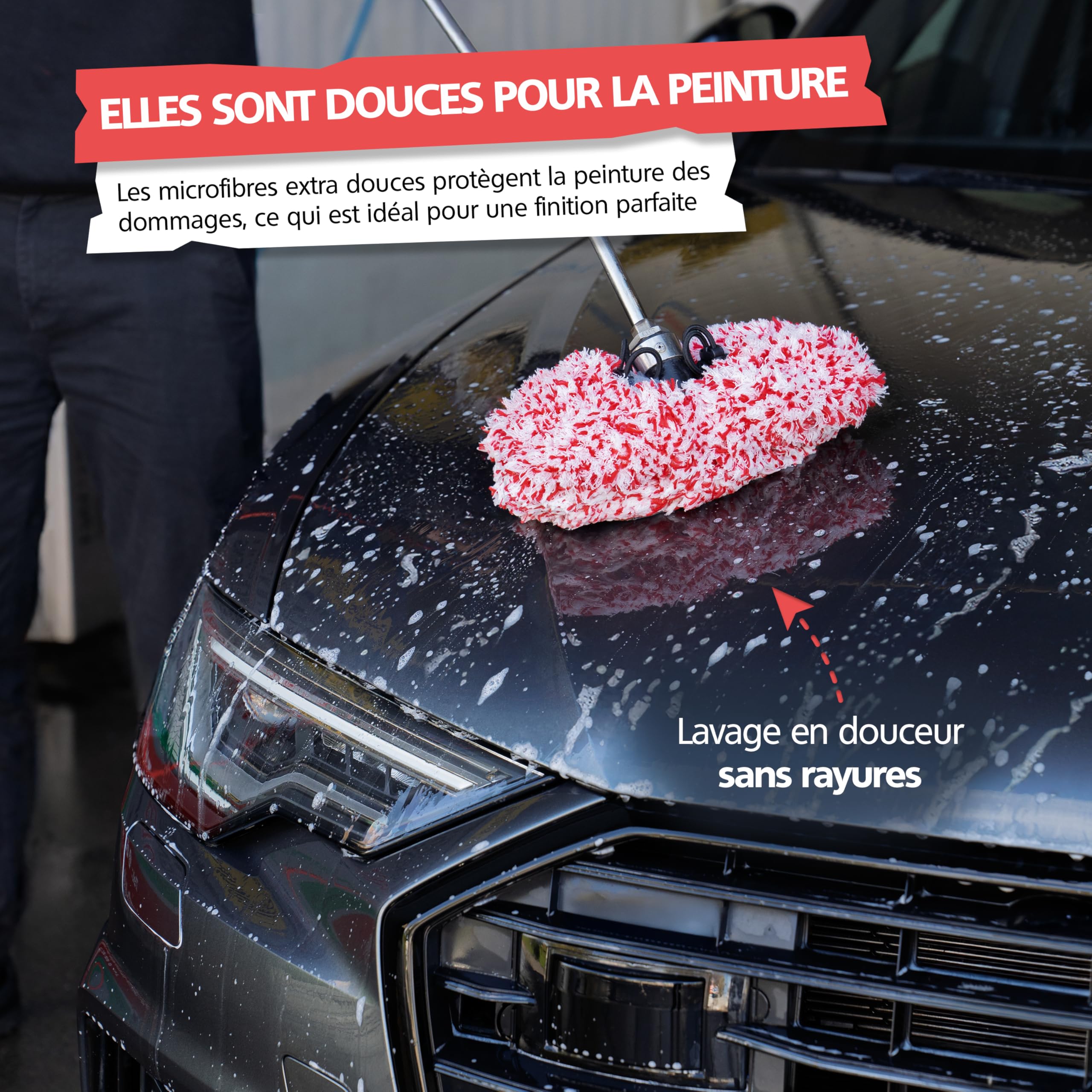 SPRINGER ZX1700 - - Housse de Brosse en Microfibre - - Universelle pour Toutes Brosses SB - - Ultra Absorbante et Douce pour la Peinture - - Housse Lavable en Machine avec Diffusion de Mousse