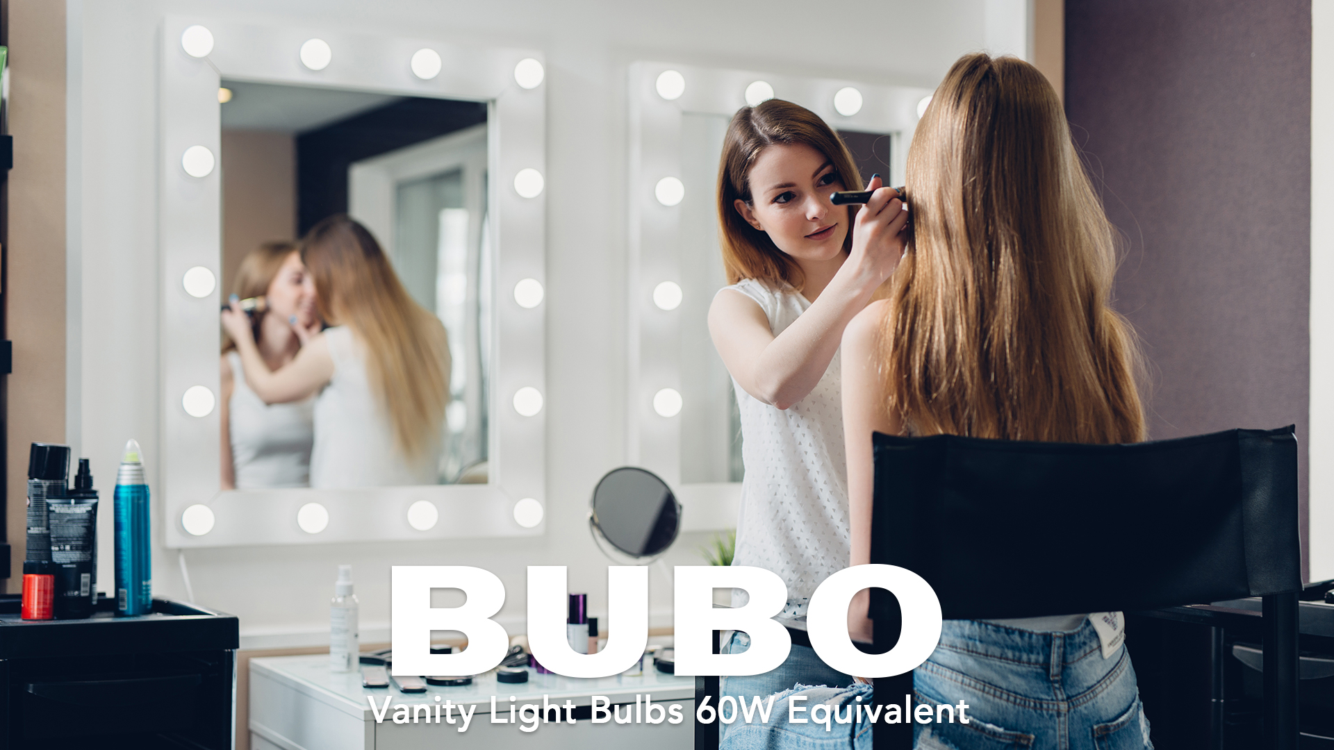 Image of BUBO Vanity Light Bulbs for Bathroom Over Mirror, 60 Watt Equivalent, Soft White 2700K, G25 Globe Light Bulb 800 Lumens, Round Bulb with E26 Medium Base, 7W, Non-Dimmable, 12 Pack
