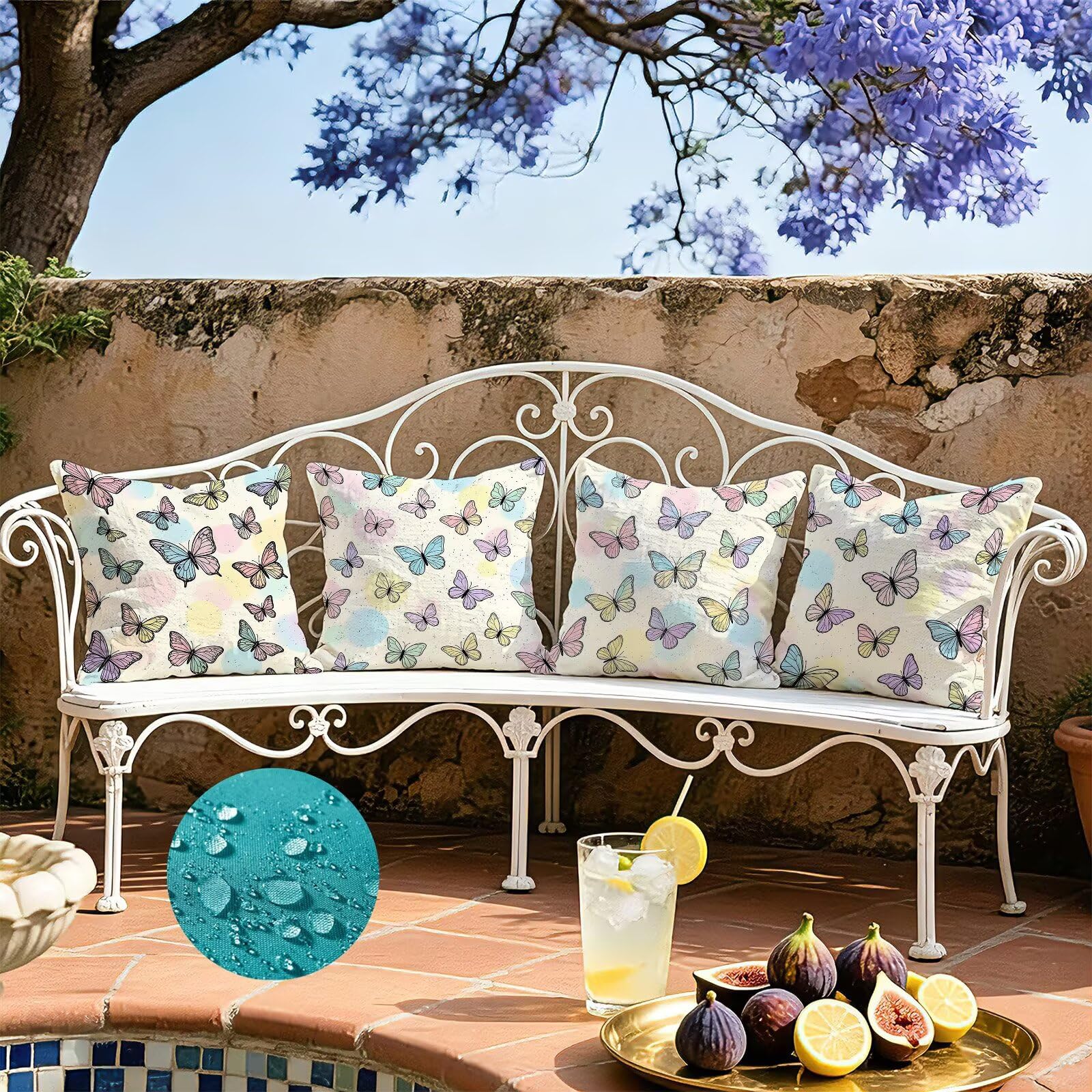 Coussin Exterieur Impermeable Coloré, Taie Oreiller 45x45, Cod-268
