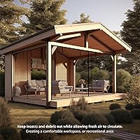 Vista 6 de LOOBANI Puerta mosquitera de garaje de 8 x 7 pies: resistente cierre magnético para puerta de garaje 1 coche, pantalla de red retráctil enrollable