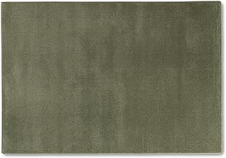 Astra Hochwertiger Teppich Wohnzimmer, Schlafzimmer - Hochflorteppich weich - Einfarbiges Flachgewebe - Moderne Designs - Teppich grün 200x290 cm