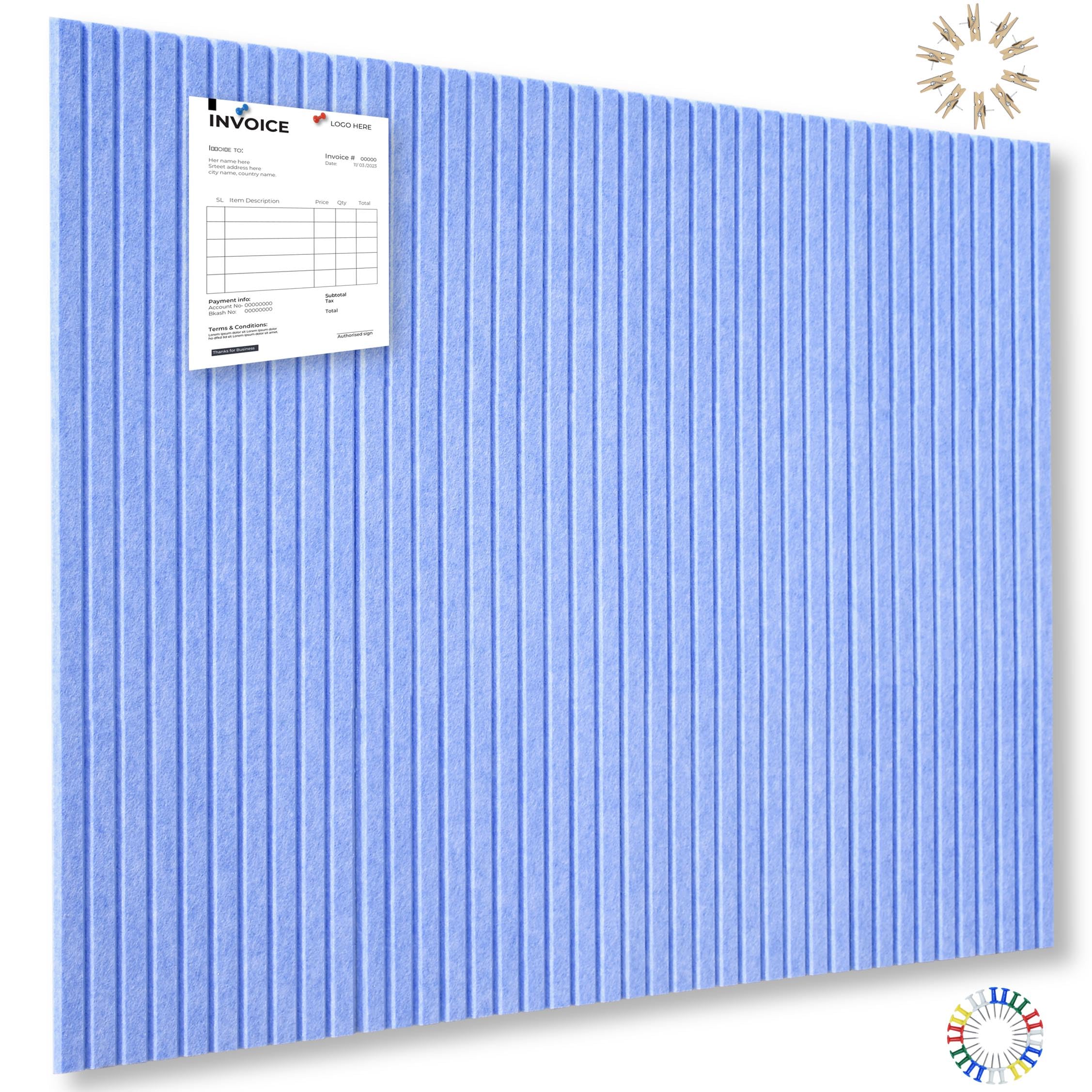 YOUDEFUL Large Cork Board Alternative-12 Pcs Self-Adhesive Felt Bulletin Board Tiles, Felt Pin Board Cork Board Tiles for Home Office Wall Decor, Tack