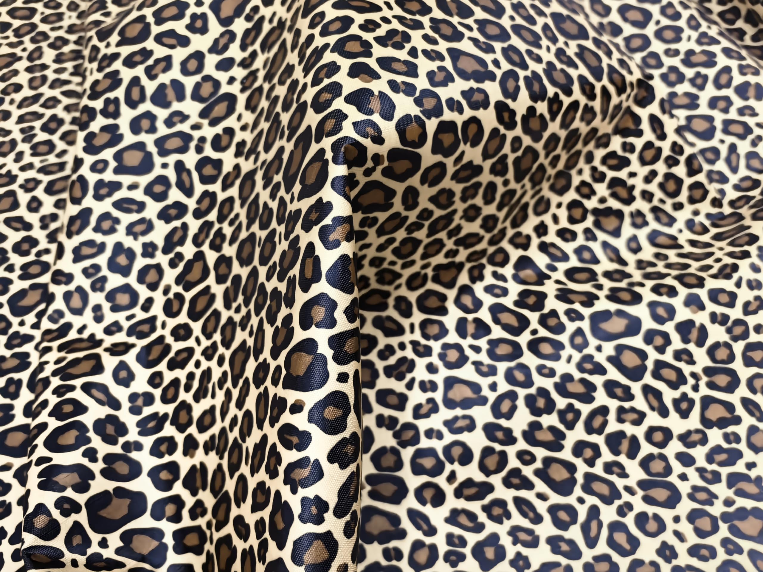 600g Heavy Duty Thick Waterproof Canvas Fabric 600D Outdoor Cover (Leopard Print, 100CMX150CM)