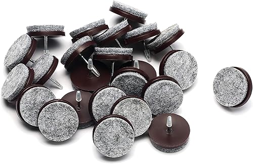 Furnigear - Almohadillas de fieltro para uñas para muebles, protectores de suelo para patas de muebles, paquete de 24 almohadillas de fieltro para