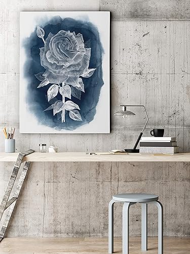 Miniatura 21 de Lienzo decorativo para pared, diseño de guisantes dulces azules I