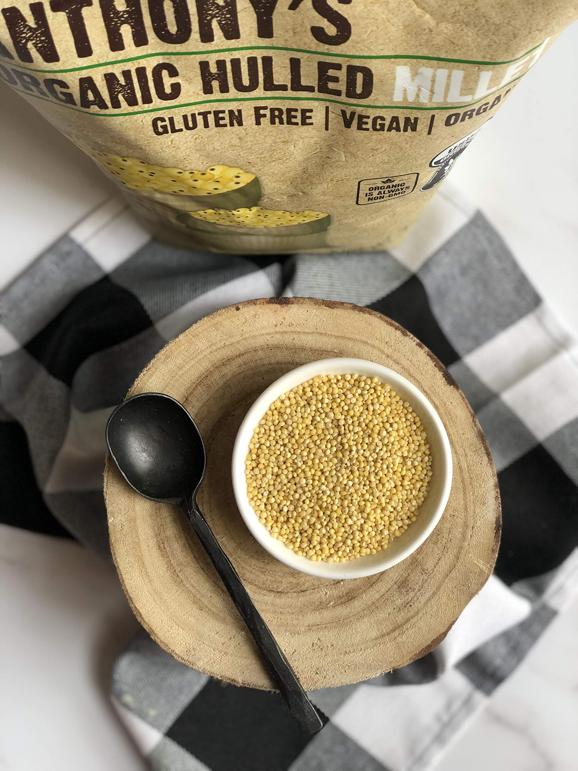 Buy Anthony's Organic Hulled Millet, 3 lb, Gluten Free, Raw & Grown in