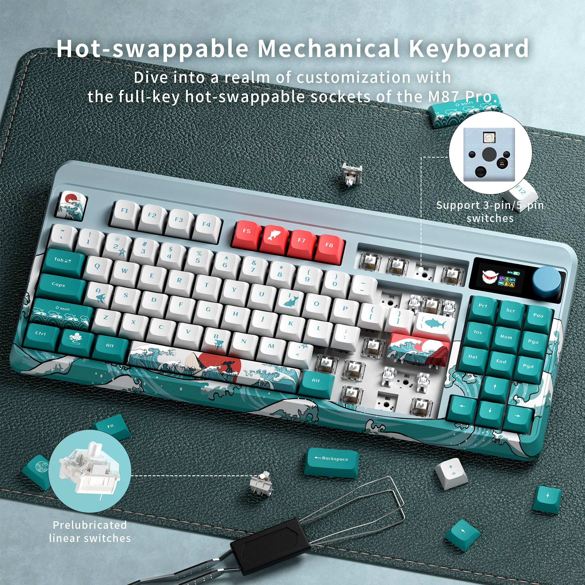 Amazon.com: HITIME XVX 75% Keyboard with Color Multimedia