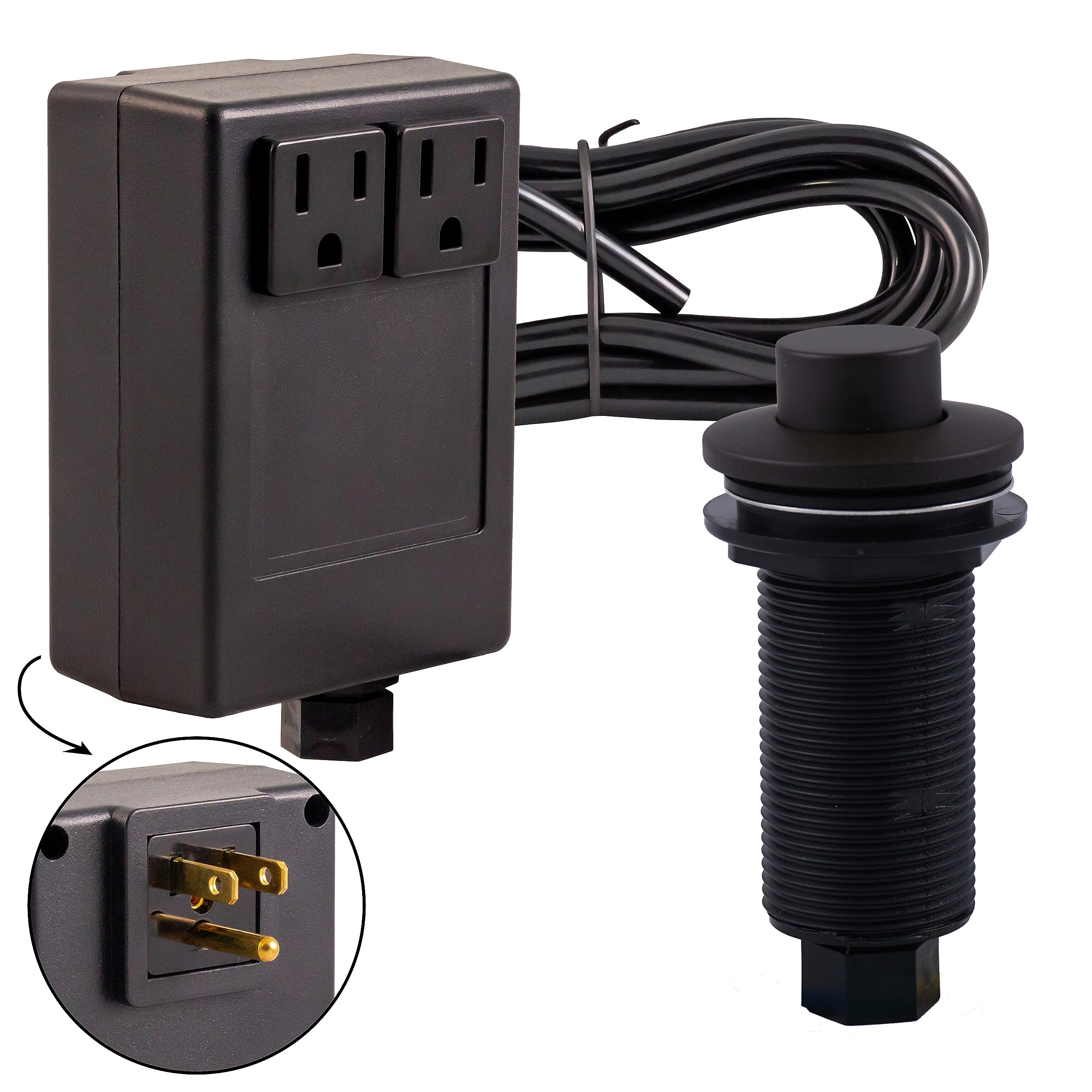 Interruptor de aire Westbrass con caja de control doble en acabado bronce aceitado