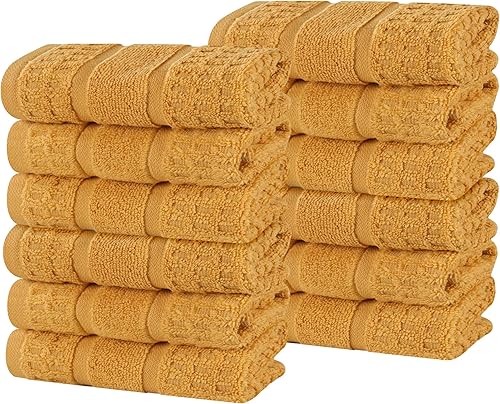 Superior Juego de toallas faciales de algodón, cero torsión, borde de gofre, toallas faciales pequeñas, spa, hotel, invitados, hogar, artículos