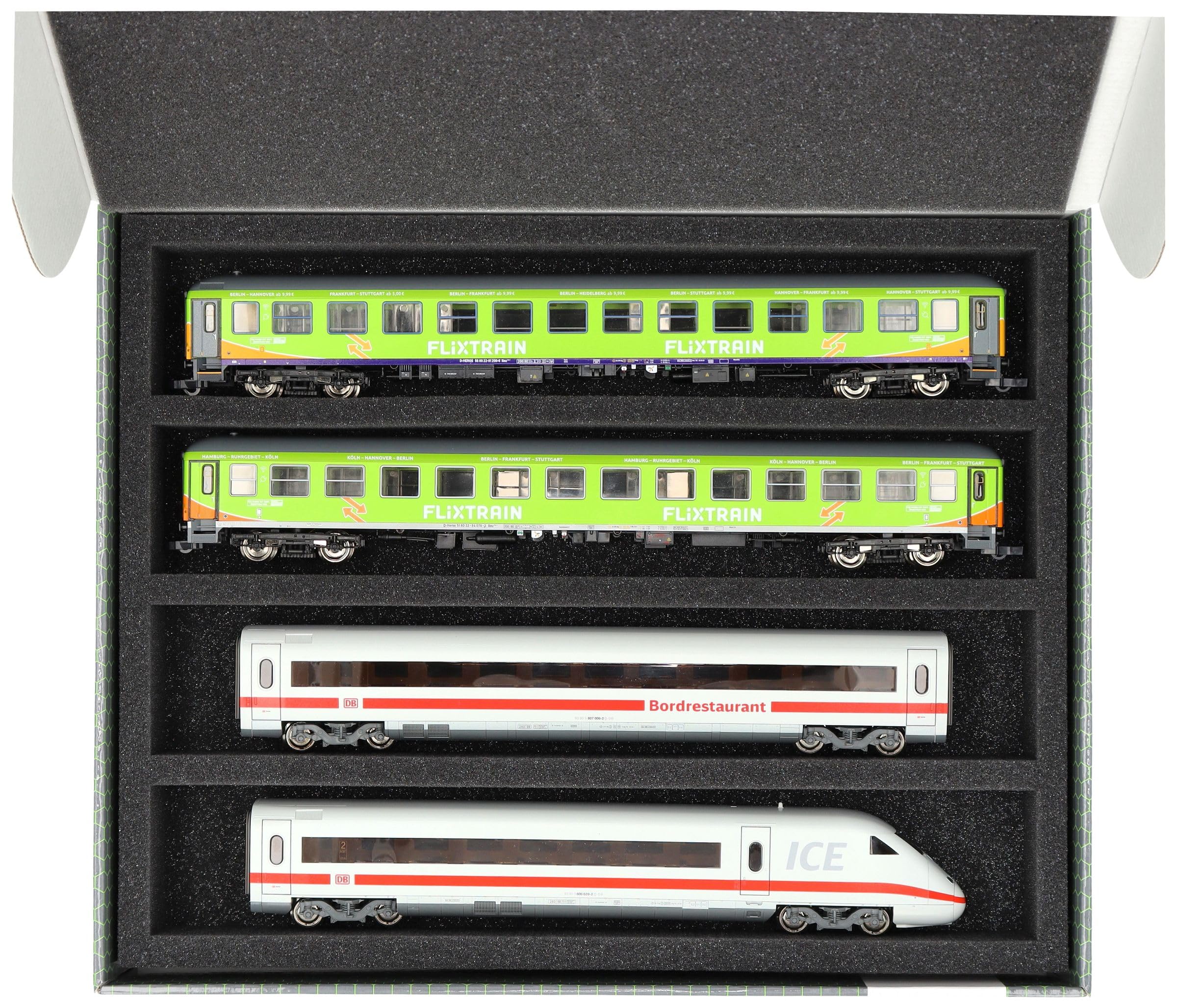 Feldherr Storage Box FSLB055 pour Les locomotives, Wagons et véhicules ferroviaires Miniatures - 4 emplacements pour l'écartement H0 - Horizontal, Amount:2 pcs.