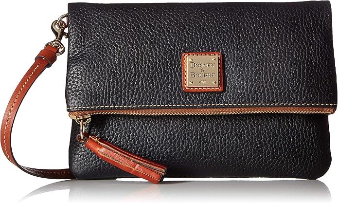 pebble grain foldover zip crossbody
