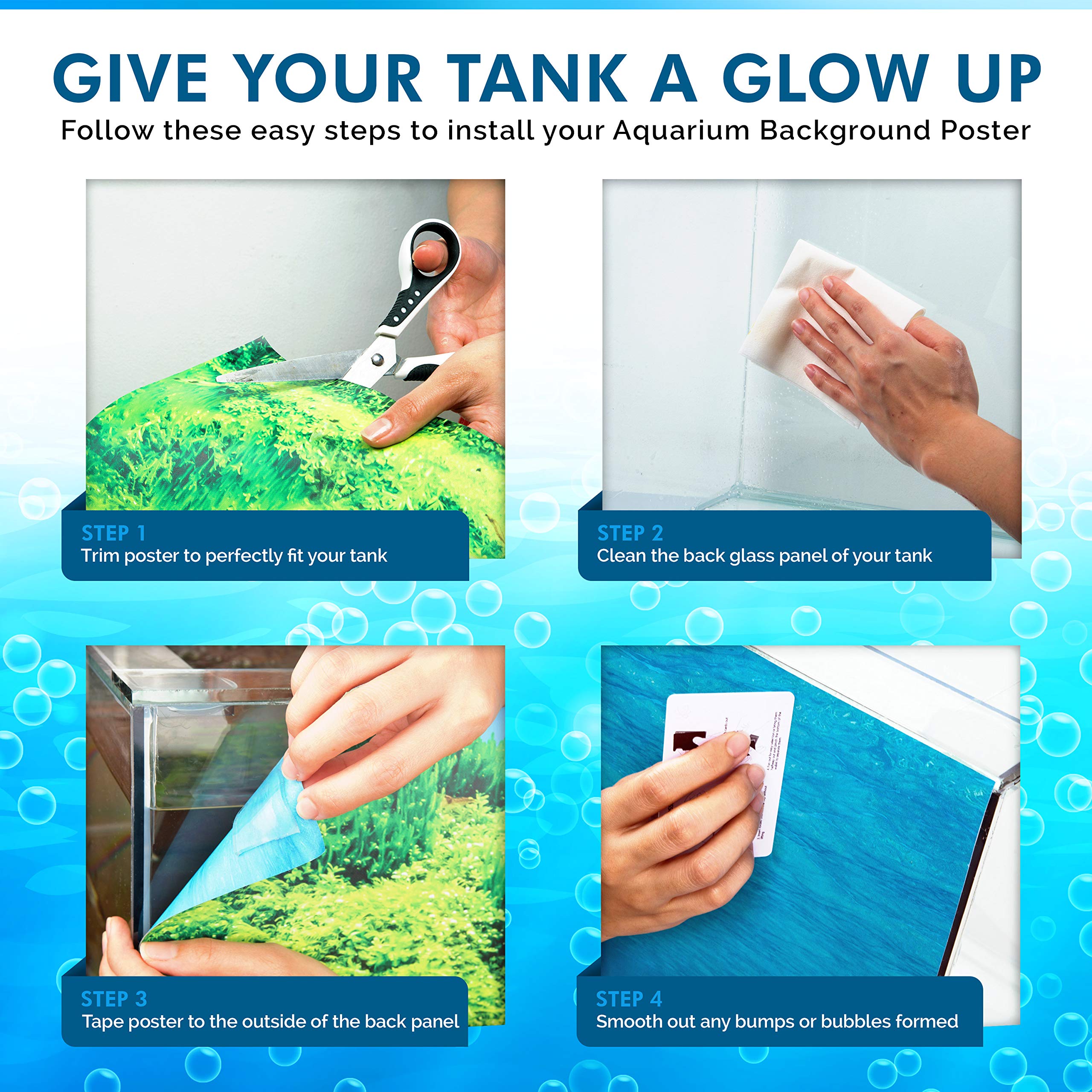 Buy Premium Vinyl Aquarium Background Poster Fish Tank Background for