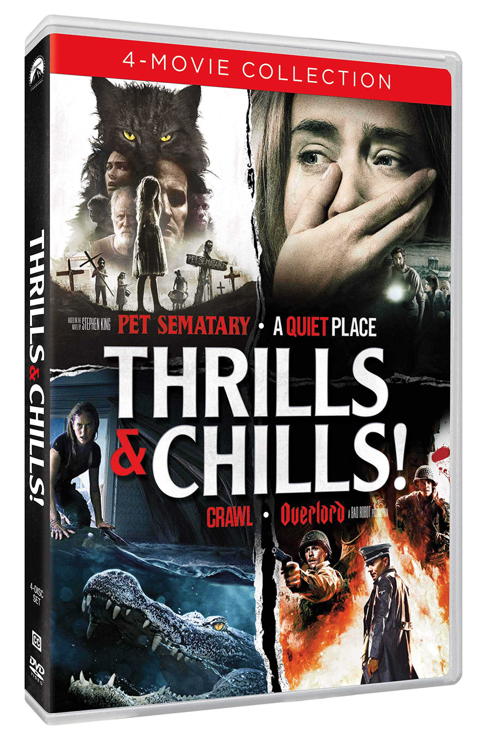 Maratón Thrills and Chills 4-Movie Collection DVD para tus noches de cine de suspense en casa