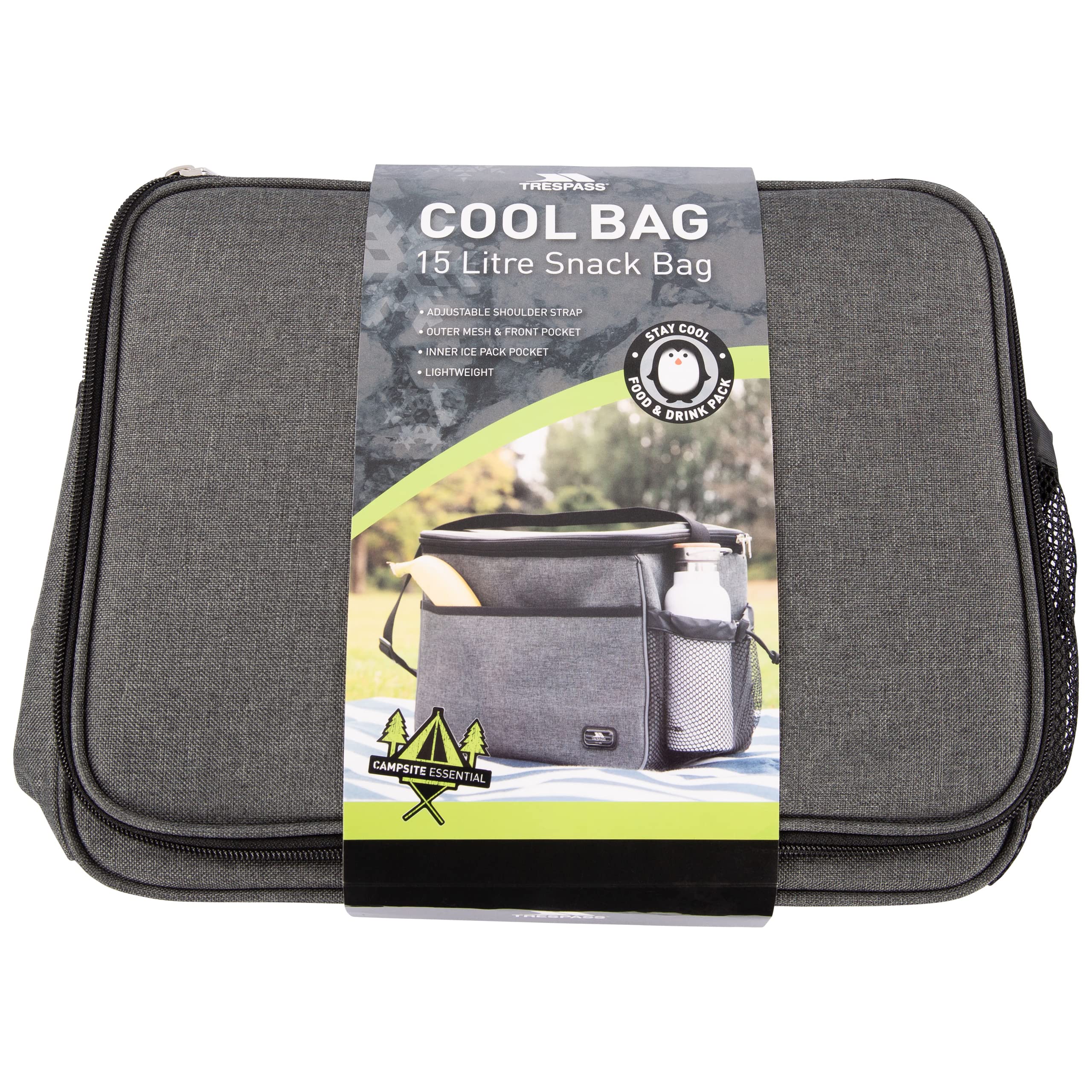 Trespass Large Cool Bag 15L with Straps For Camping Picnic Lunch Nukool