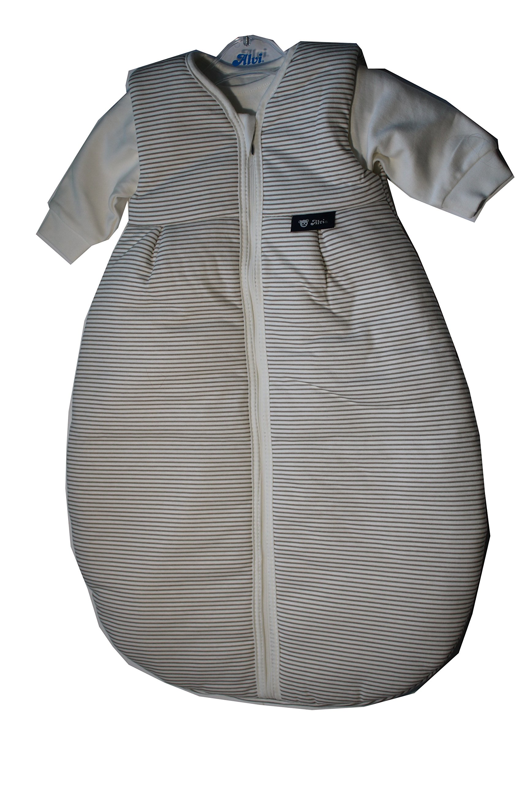 Alvi Kombi-Schlafsack 2tlg. Gr. 70 Motiv: gestreift schmal Braun