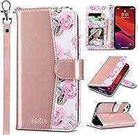 Vista 42 de ULAK Funda tipo cartera compatible con iPhone 13 para hombres, funda protectora con tapa de piel PU premium y función de caballete con tarjetero
