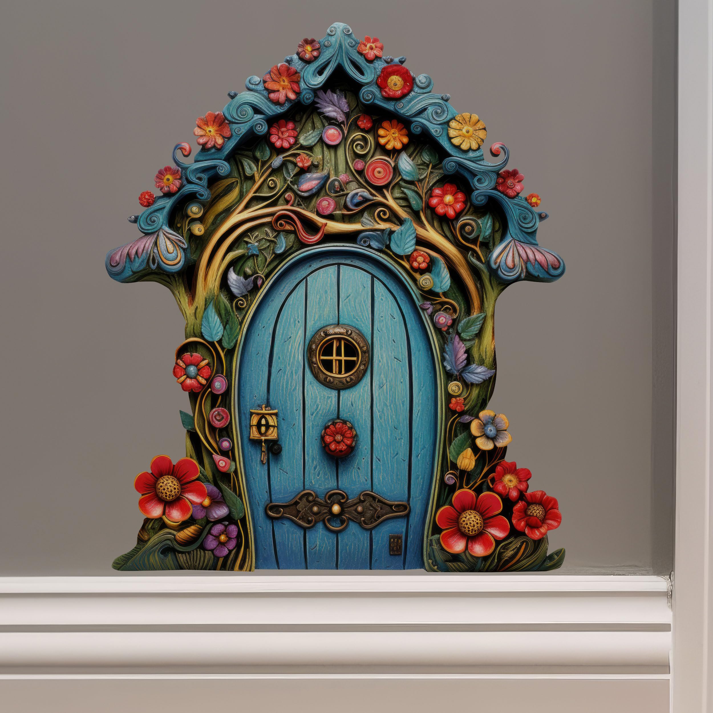 Flower Garden Fairy Door - Fairy Door Wall Sticker