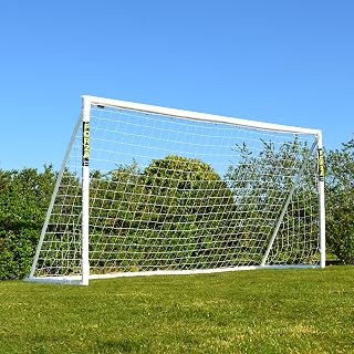 FORZA 12x6ft Soccer Goal - UK-Made Unbreakable uPVC Backyard Goal with Target Sheet & Ball, 5-Min Setup for All-Weather Play