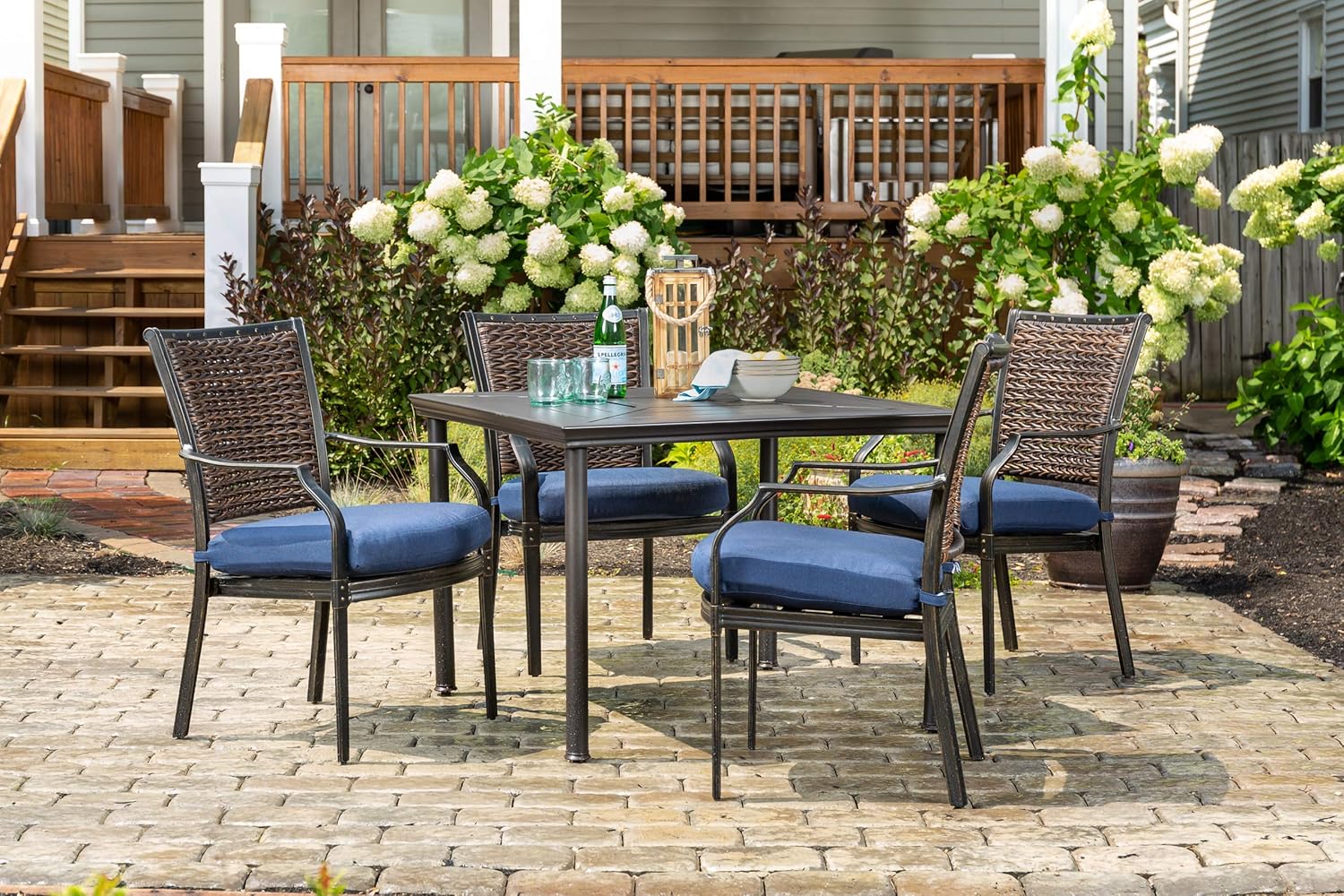 Hanover MERCDN5PCSQNVY Mercer 5Piece Patio Navy Blue
