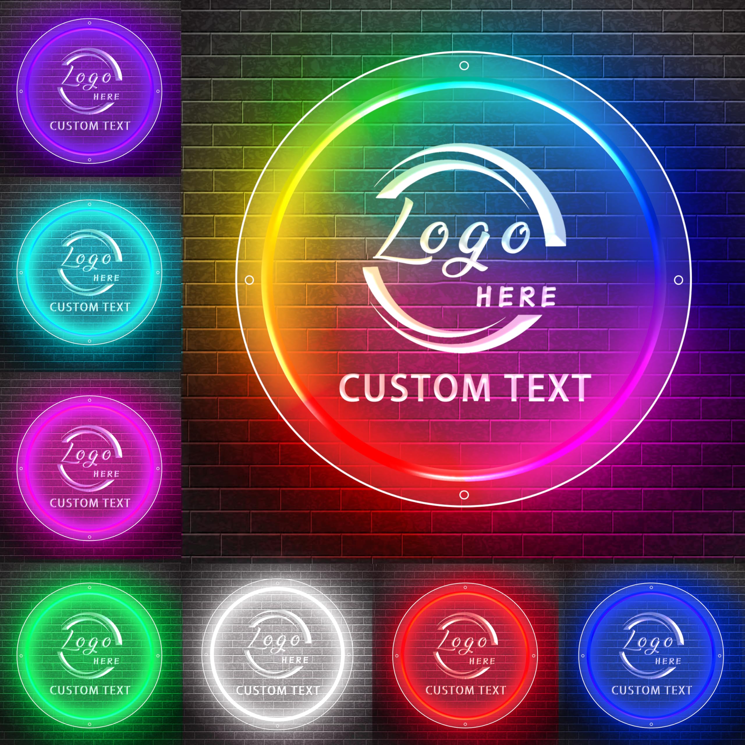 Personalized Company Logo Neon Sign,Custom Led Lights Up Sign for Wall Decor Company Sign Bedroom Living Room Party Christmas Decorations Night Light Birthday Gift for Company Boys Girls Teen Kids