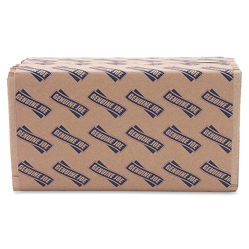Miniatura 5 de Genuine Joe GJO21020 toalla de papel de un solo pliegue, hoja simple, 10-1/4" de largo x 9.10" de ancho, natural (caja de 16 paquetes, 250 hojas por