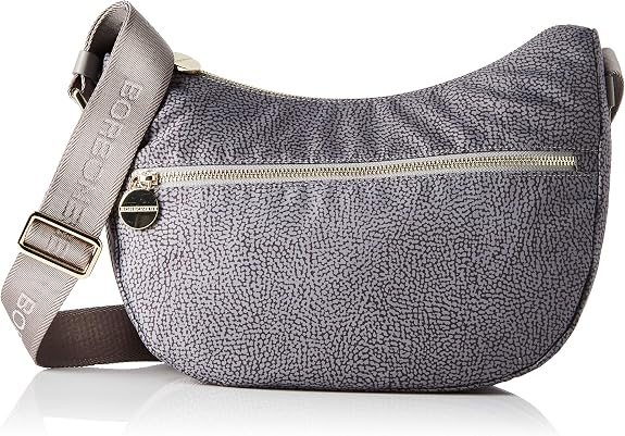 Borbonese Luna Bag Small, Borsa a Tracolla Donna, Grigio (Grigio Ardesia),  28x24x11 cm (W x H x L) : Amazon.it: Scarpe e borse