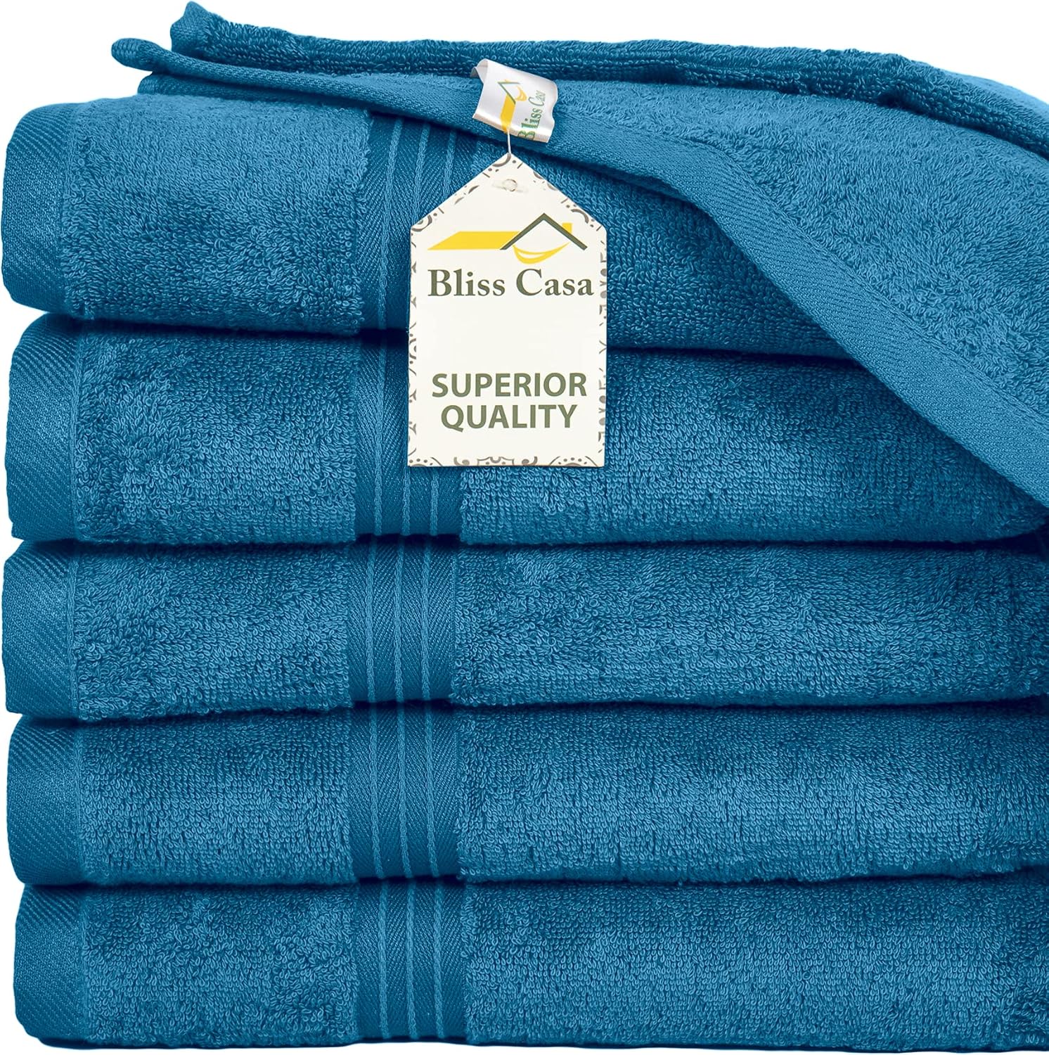 Bliss Casa  Large Hand Towels 6 Pack, 50 x 100 cm  100 Combed Cotton  Premium Quality, Ultra Soft and Highly Absorbent, Hotel  Spa Quality Hand Towels