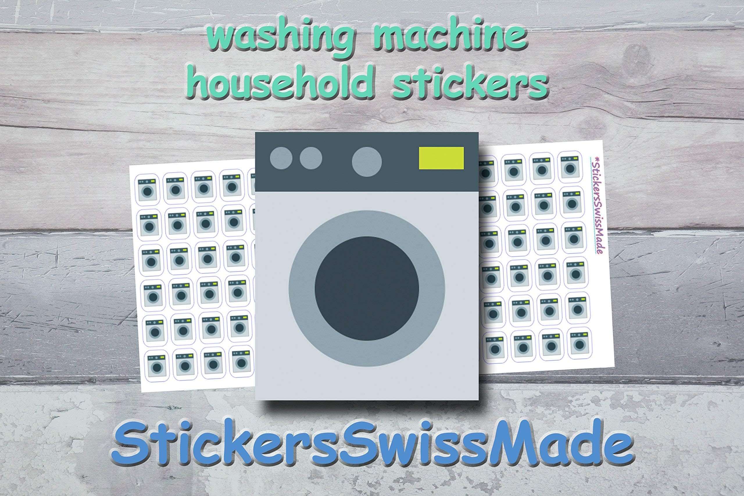 WASHING MACHINE | small multicolored household icon | sticker for your planner or bullet journal