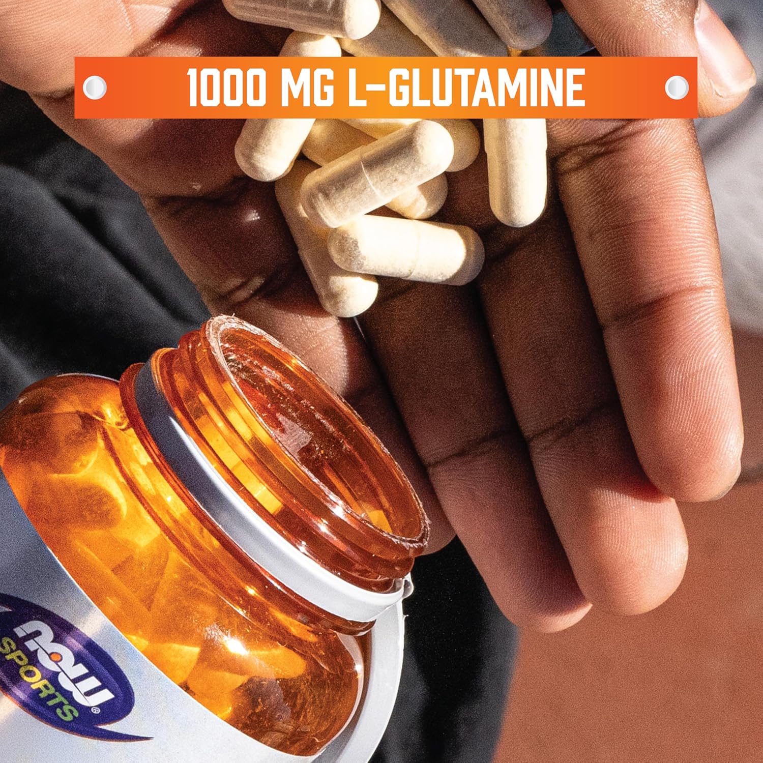 NOW Sports Nutrition, L-Glutamine, Double Strength 1,000 mg, Amino Acid, 240 Veg Capsules