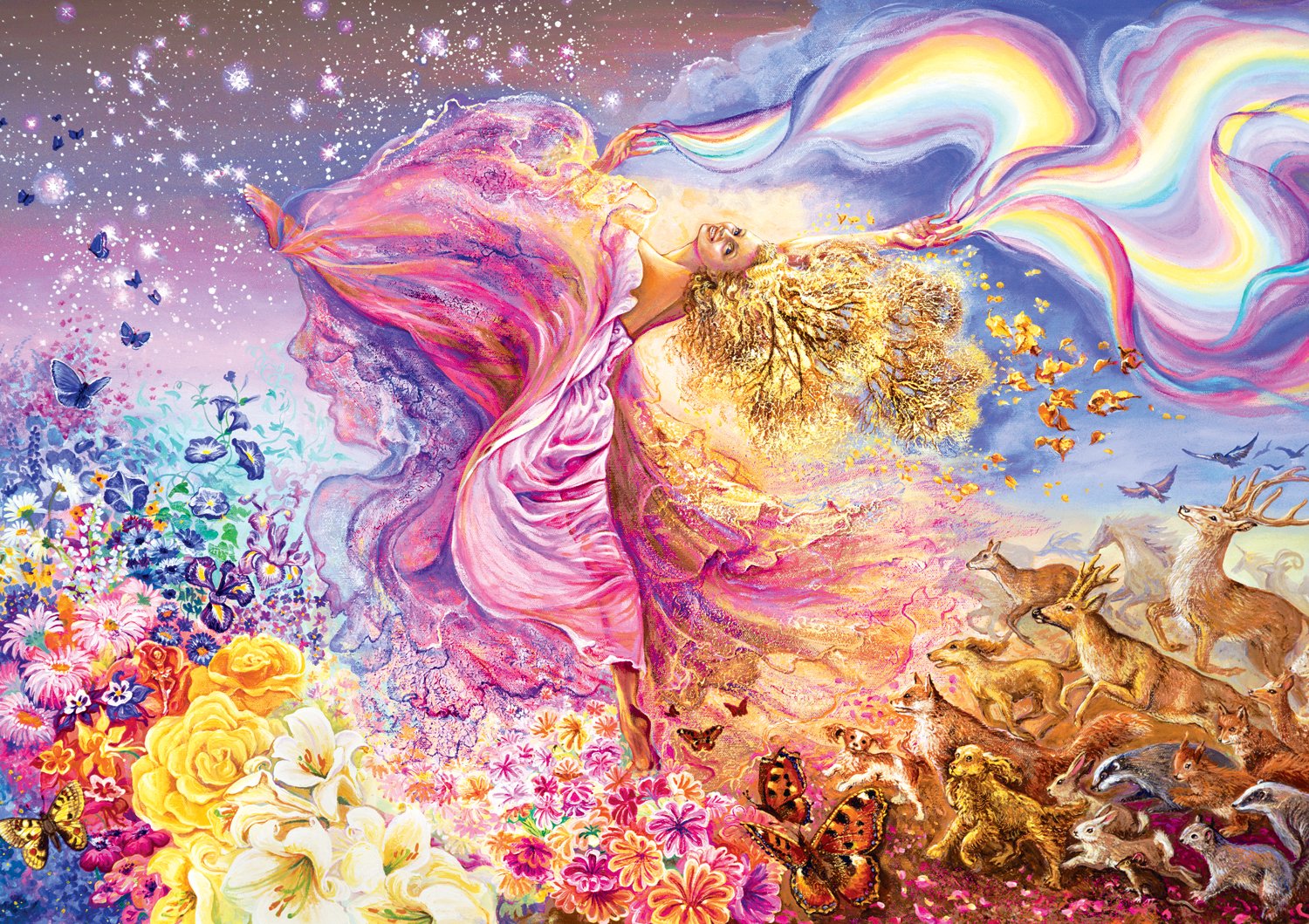 Amazon.com: Buffalo Games Josephine Wall: Rainbow Girl