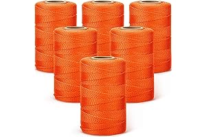 Six Rolls Masonry String: Durable Nylon Twine for Construction and Crafting