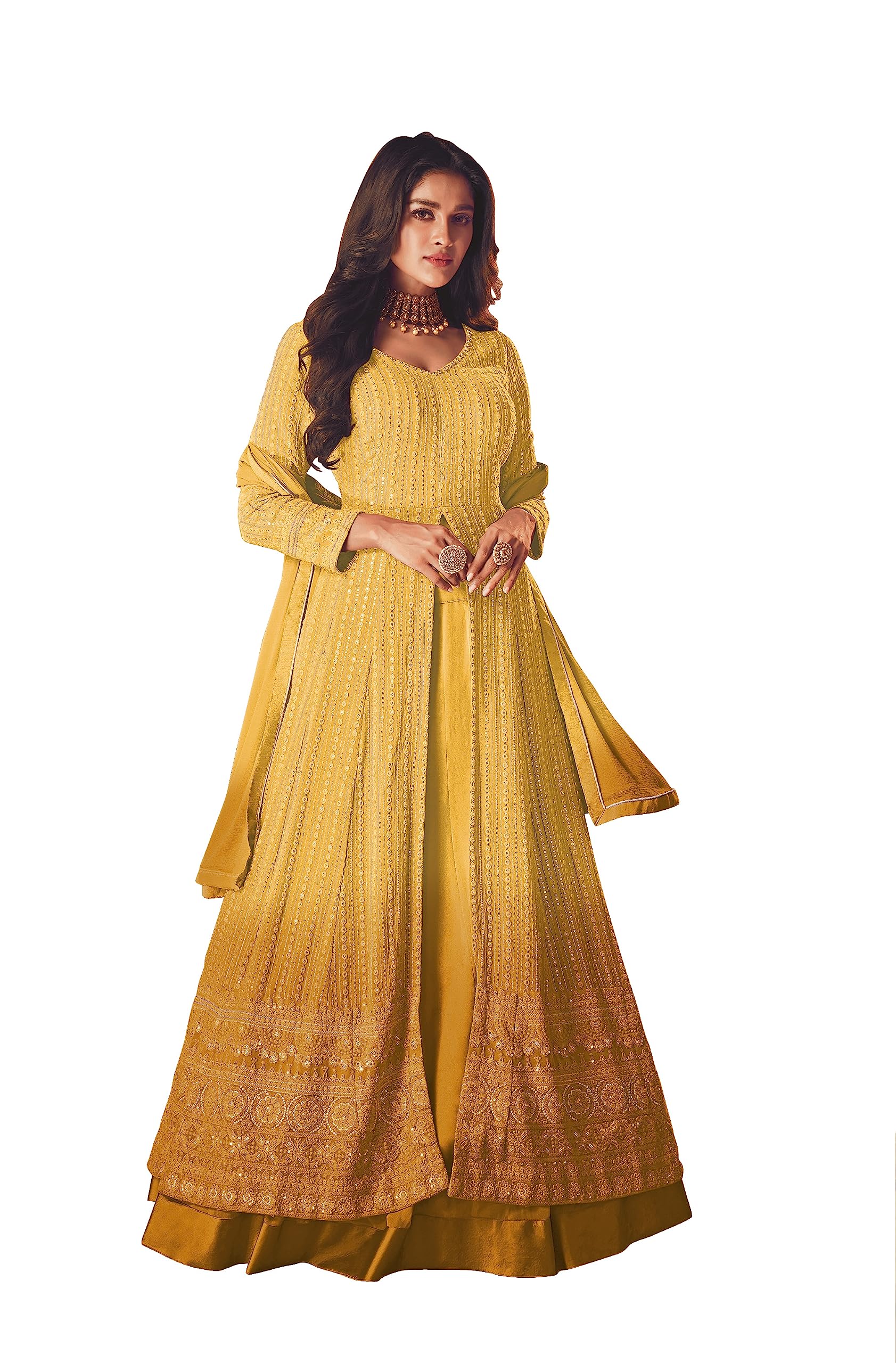 RUDRAPRAYAG Women's Maxi Anarkali Dress