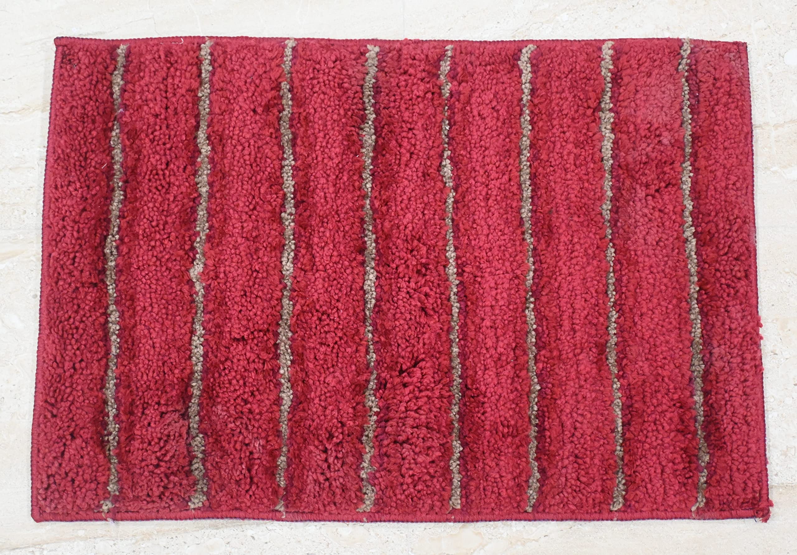 SOURIN Red Stripes Door Mat