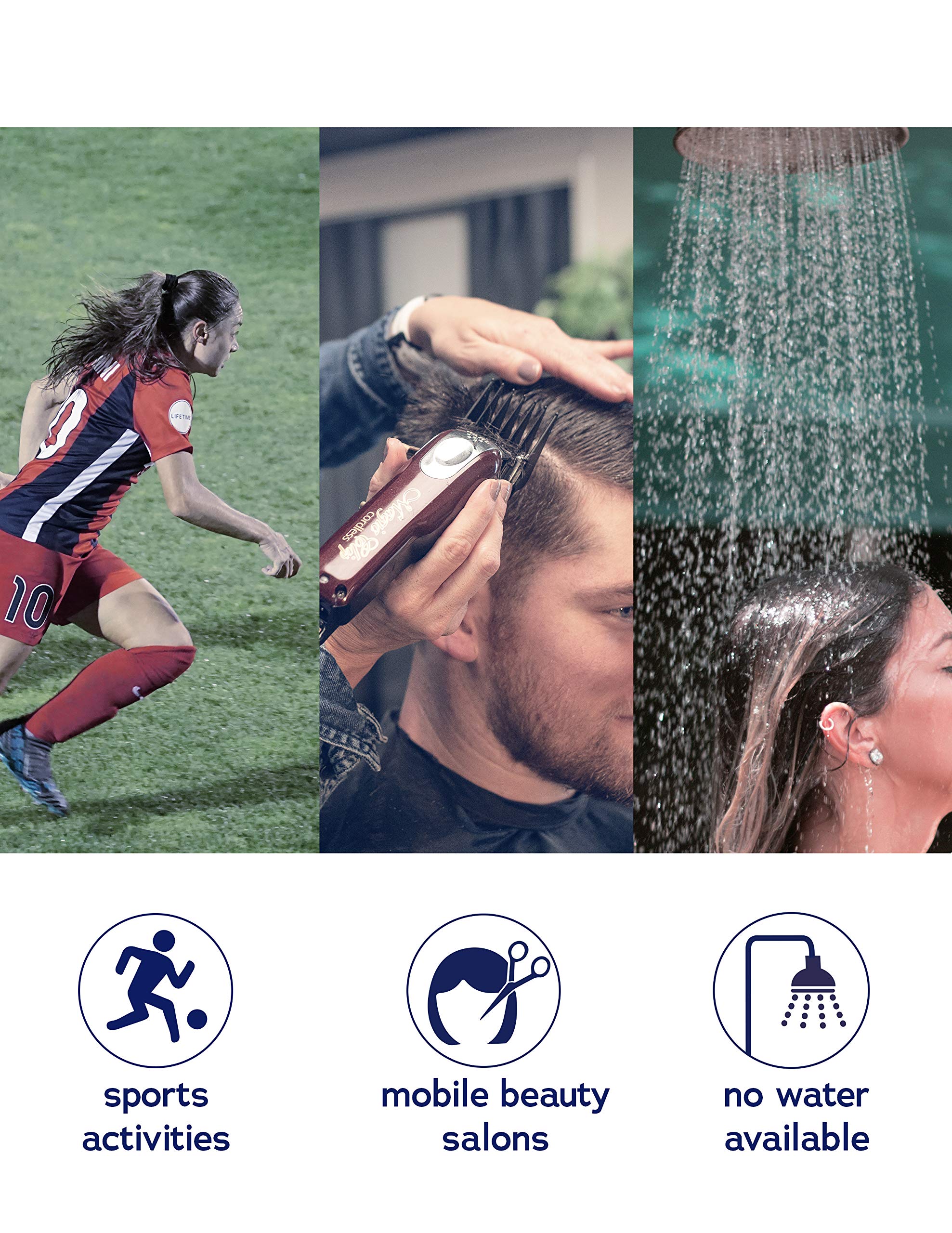 DYMACARE® Shampoo Haube, Haare waschen ohne Wasser mit leichter Duftnote nach grünen Äpfeln, Klinikqualität (30 Packungen)