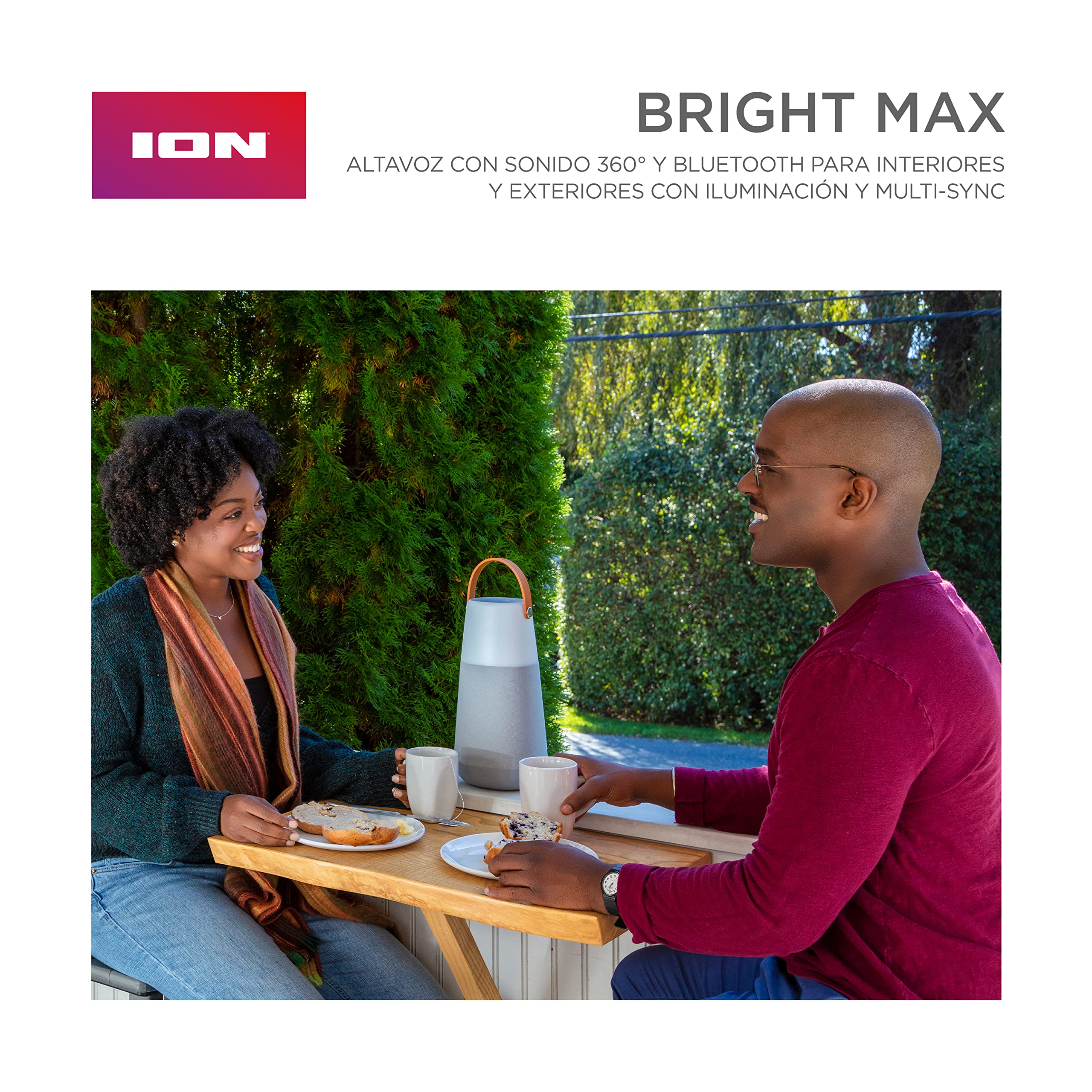 ION Bright MAX Altavoz Bluetooth Portátil Resistente al Agua de 60W