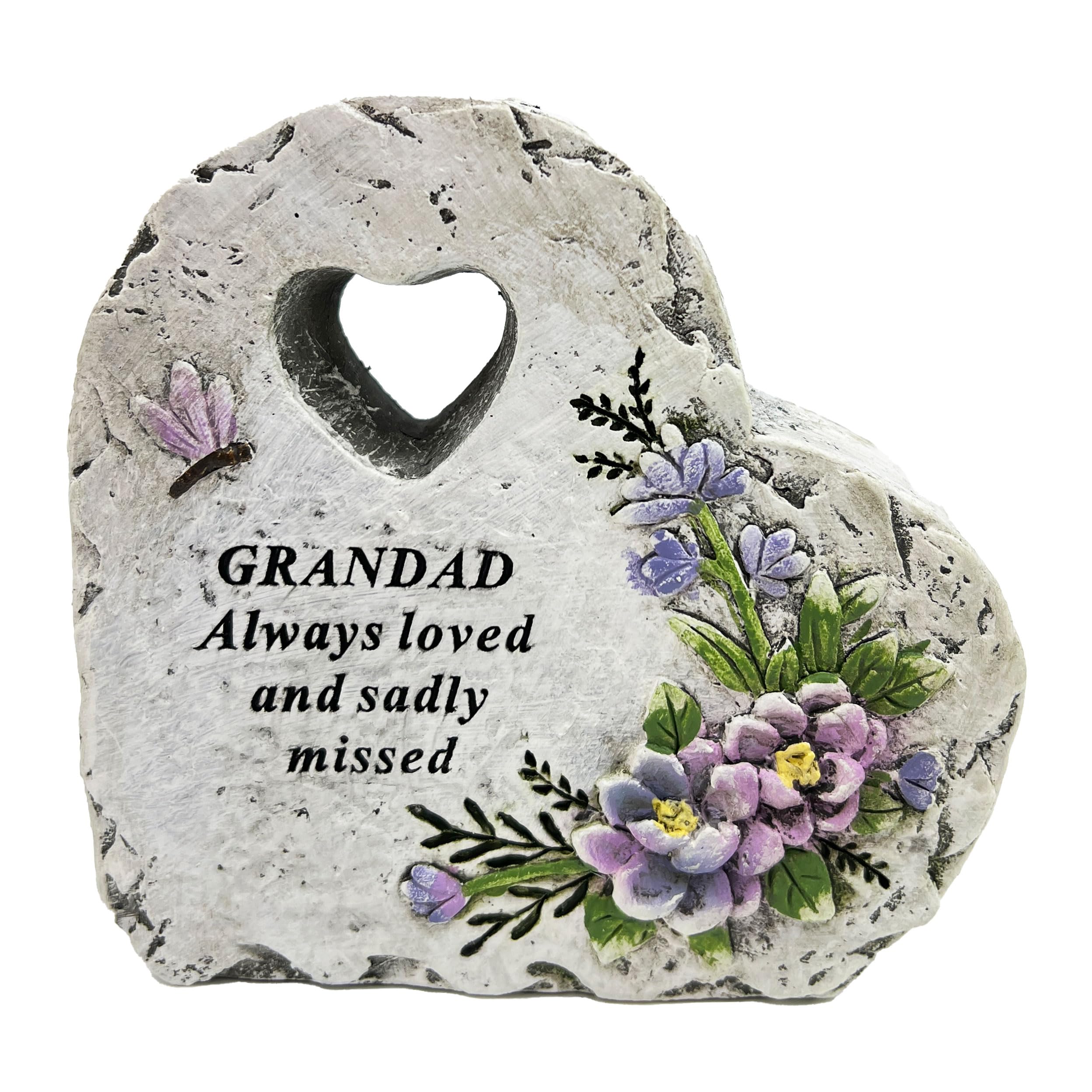 Angraves Special Grandad Graveside Memorial Love Heart Flower Dragonfly Grave Plaque Ornament Decoration